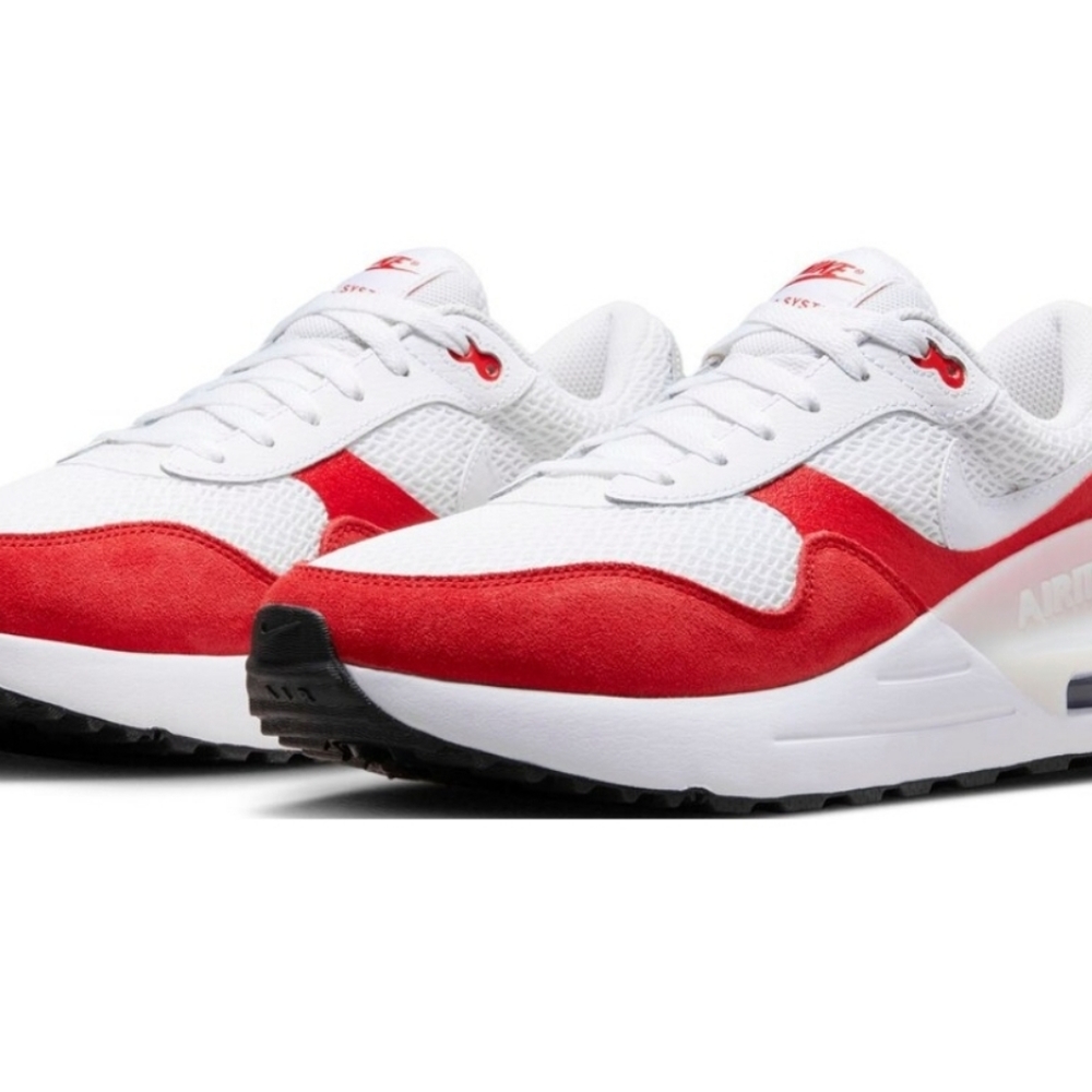 Nike Air Max Systm Mens Size 10.5 White/university red NOT ORIGINAL BOX.